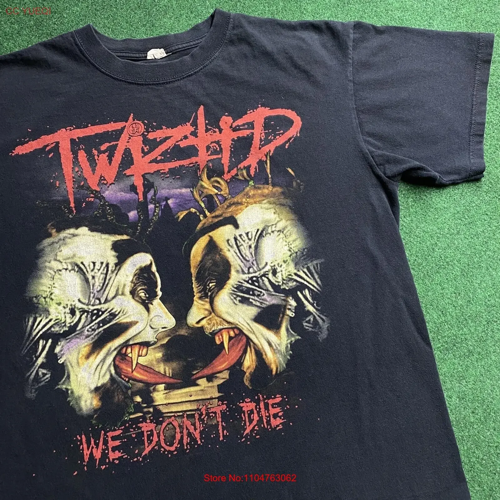 Vintage Twiztid T Shirt Mens Medium Black Hip Hop Rap Rock Horror vintage Washed Casual Top For Everyday Wear Breathable