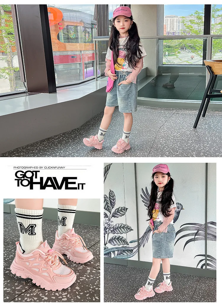 Kinder Mädchen Schule Weiße Freizeitschuhe Einfarbige Mesh-Sportschuhe für Kleinkinder Modische Leichte Kinder-Laufschuhe – Detail 19