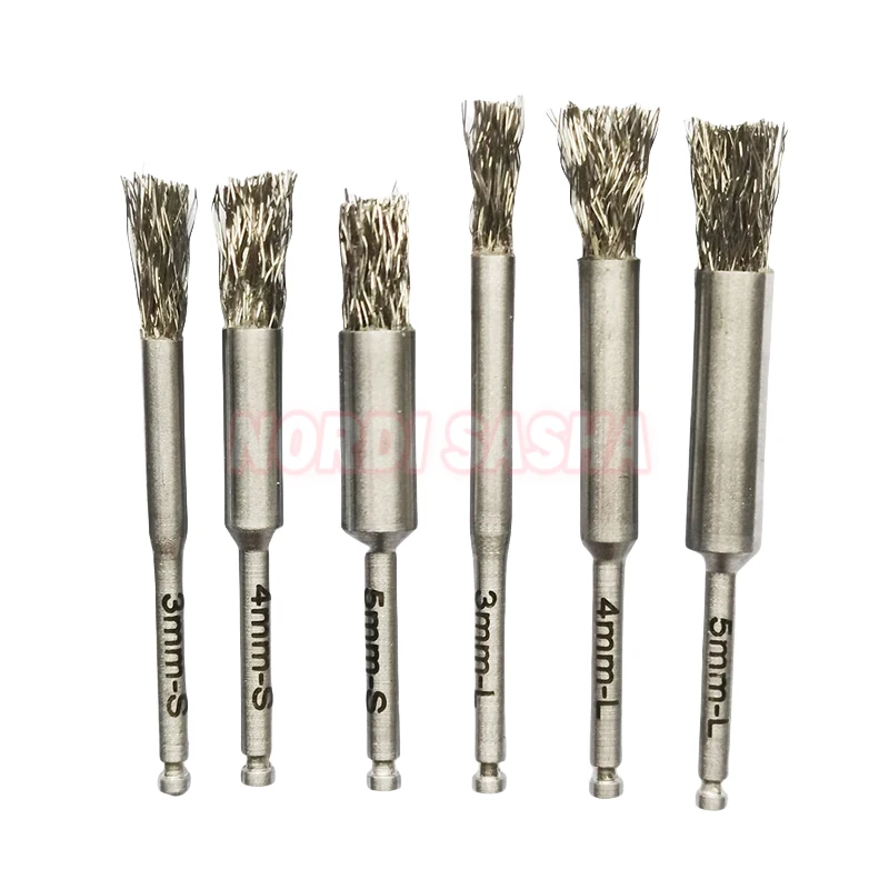 

1 шт., титановые щетки для зубного имплантата, чистка и восстановление, щетки для ухода за зубными протезами, размер 3, 4, 5, 1