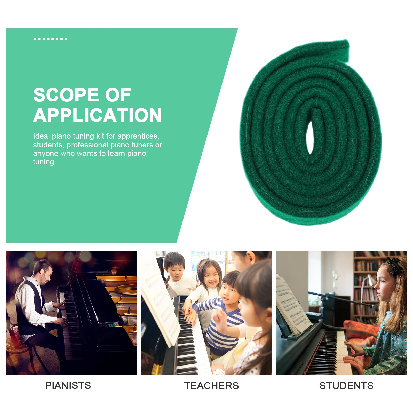 

1pcs Tuning Felt Mute Tool Professional Mute Strap Piano Tuning Aid Keyboard Instrument Parts Piano Maintenance Supply