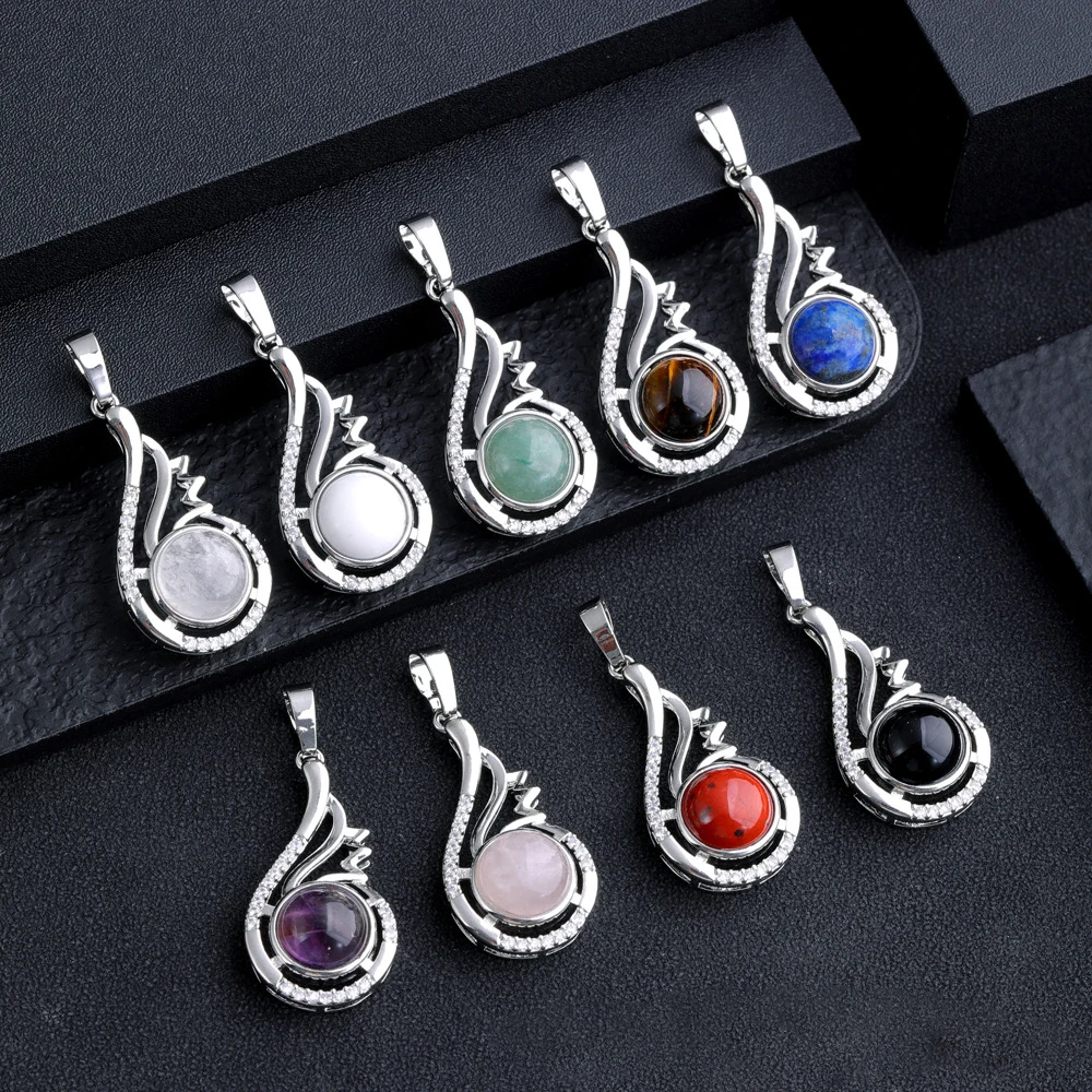 

10pcs Water Drop Charms Stone Healing Crystal Simple Fashion Rose Quartz Pendant Pendulo for Women Girl Party Wedding