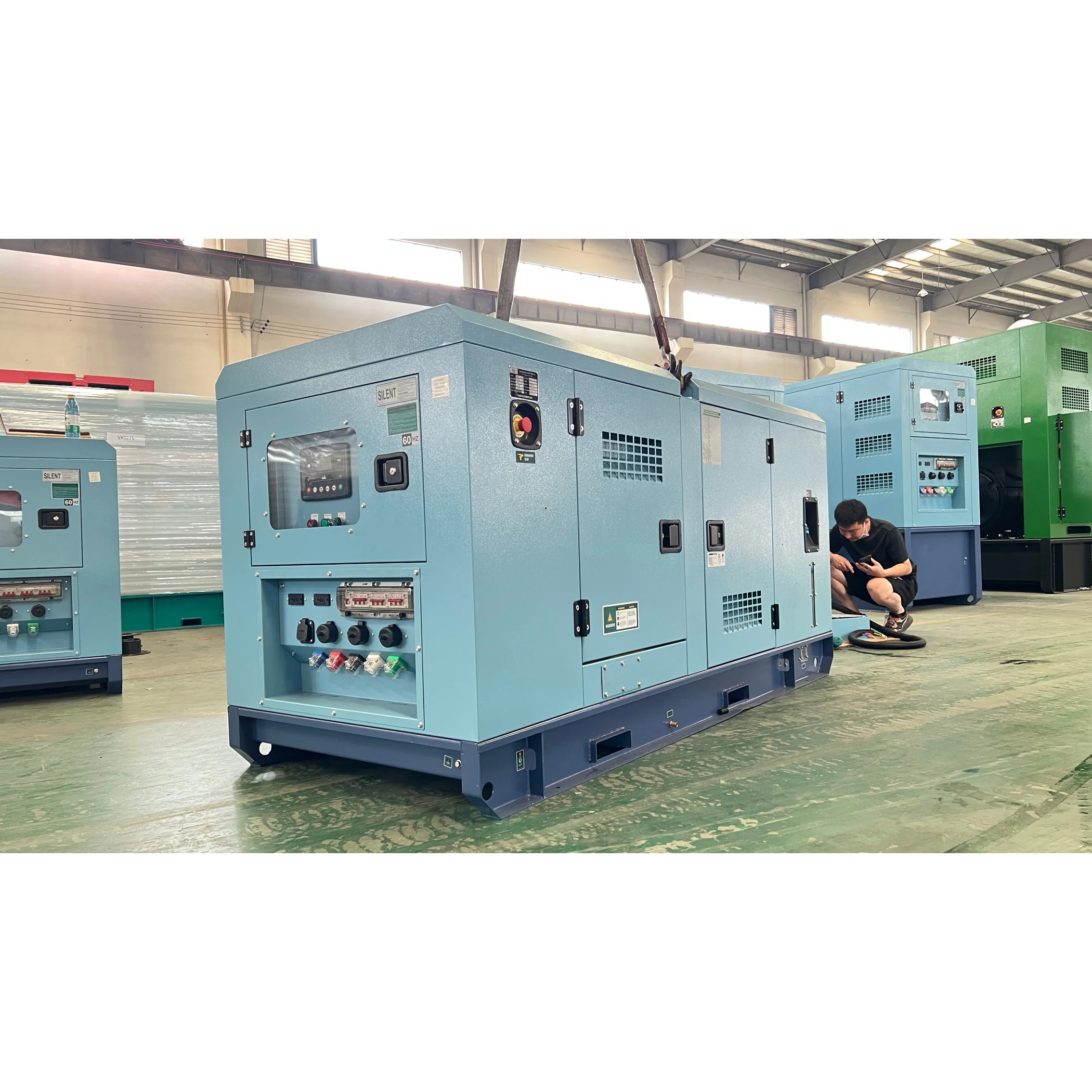 EPA Certified 25kW 45kW Silent Diesel Generator Set 56kVA 3 Phase Engine Heater Emergency Backup Power