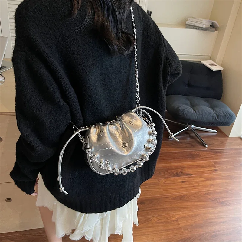 

2025 Новая модная нишевая дизайнерская сумка через плечо, универсальная большая вместительная сумка на плечо Advanced Sense, сумка Advanced Sense Cloud Bag