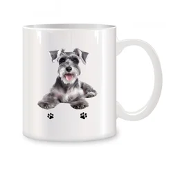 Miniature Schnauzer Mugs For Dog Mom Dog Dad Birthday Novelty Coffee Ceramic Tea Cups White 11 oz