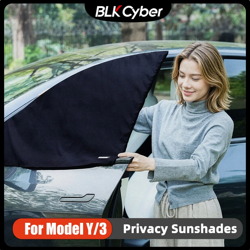 For Tesla Model Y/3 Side Window Sunshade Juniper Highland Curtain Privacy Camping Car Door Blind For Vehicle