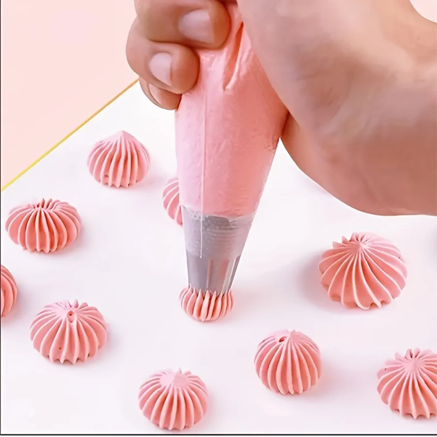 Easy Squeeze Piping Bags 100 Pcs, Non-Stick & Leak Proof. 27cm, for Home Baking, Smooth