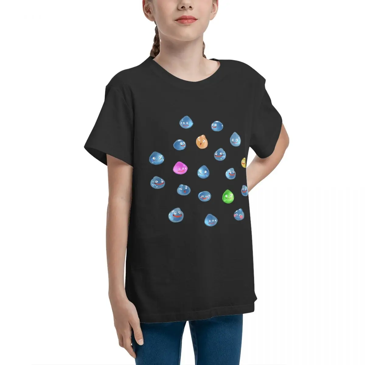 Retro Multitude Of Slimes Draw Near For Sale Adolescents Basic Short Sleeve T-Shirt Top tee premium Top quality Leisure Joke