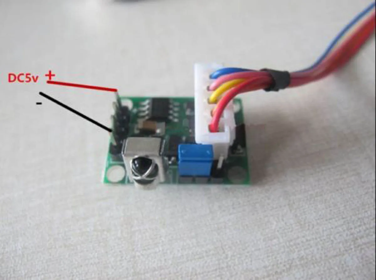 Stepper Motor Driver Board w Remote Control 4-phase 5-wire  RC adjustable Speed Forward / reverse start stop delay Timer