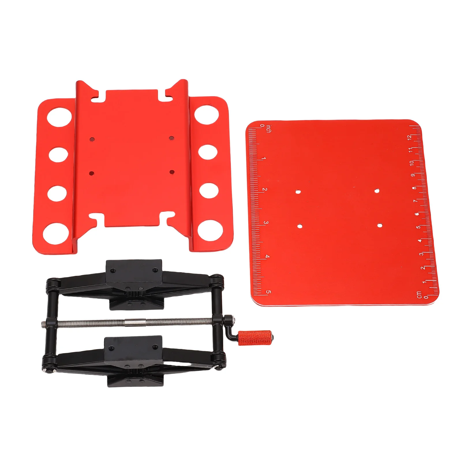 Supporto per riparazione auto RC Tappetino antiscivolo Supporto per auto RC manuale stabile Scala in lega da 2,36 pollici a 5,51 pollici per auto RC 1/12