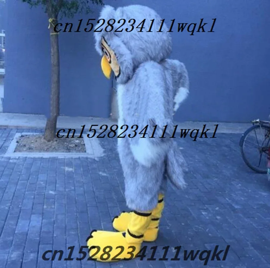 Fursuit Birds Mascot Costume Cartoon Grey OWLS Mascotter Cosplay Costumers Fancy Dress Character Prop Birthday Event Party