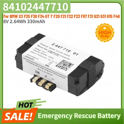 Brand New 84102447710 High Quality Emergency Rescue Battery 8V 330mAh For BMW X3 F25 F30 F34 GT 1' F20 F21 F22 F23 G21 G31 G15