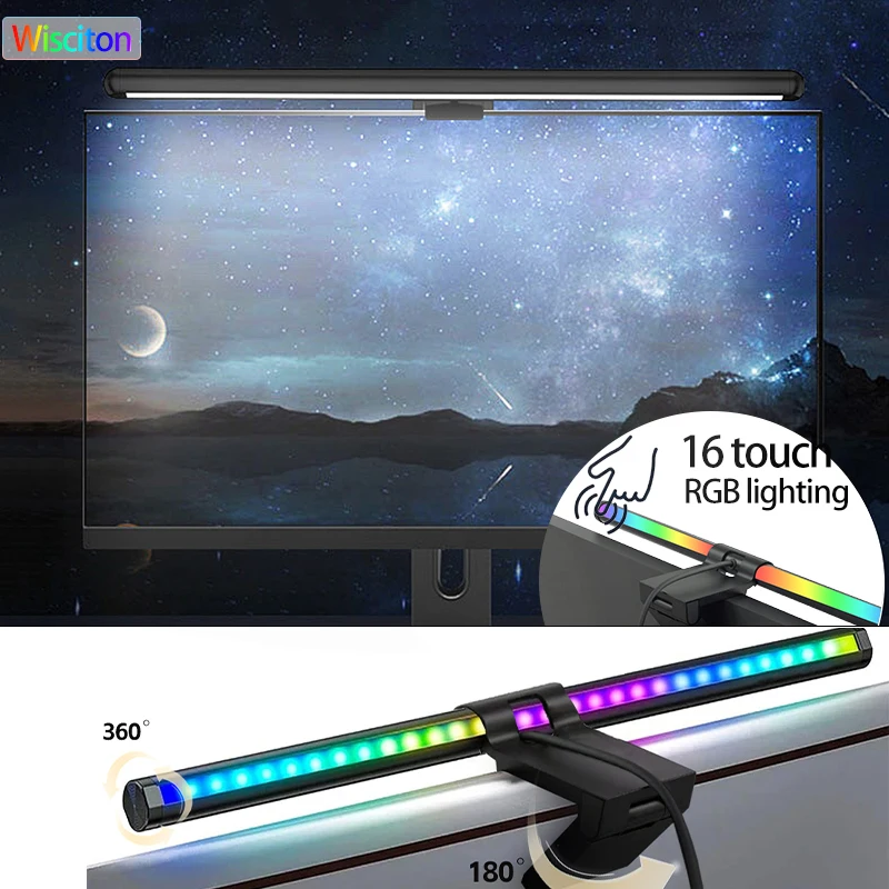 

Monitor Light Bar RGB LED Liaht Bar Monitor Lighting Work Game Learning Reading Dimming Table Light Strip RGB Notebook Lighting