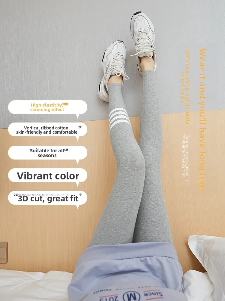 

ay Base Layer Pants Women's Spring Autumn Thin Cotton Elastic Large Size Cuffed Nine Point Pants Casual Comfortable Trousers