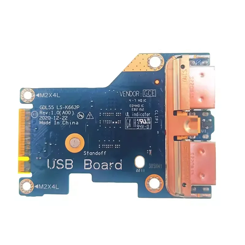 

Оригинальные детали для ноутбука DELL G15 5511 (2021) USB-плата питания, аудиоплата, плата ввода-вывода, устройство чтения карт SD LS-K663P TR4T5 0TR4T5