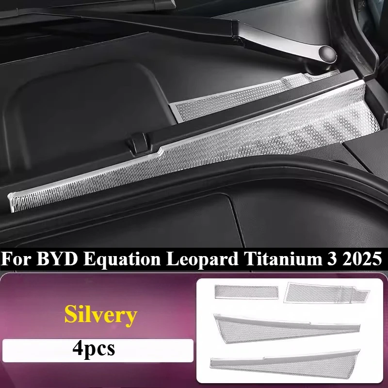 Front Engien Insect Net Stainless Steel Anti-blocking Air Intake Protective Cover for BYD Equation Leopard Titanium 3 2025