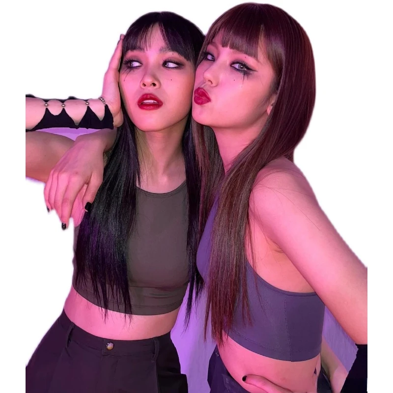 

Kpop Summer Women Group Jazz Dance Halter Tanks Korean Female Singer Stage Performance Hip Hop Crop Top Vest Festival Clothing