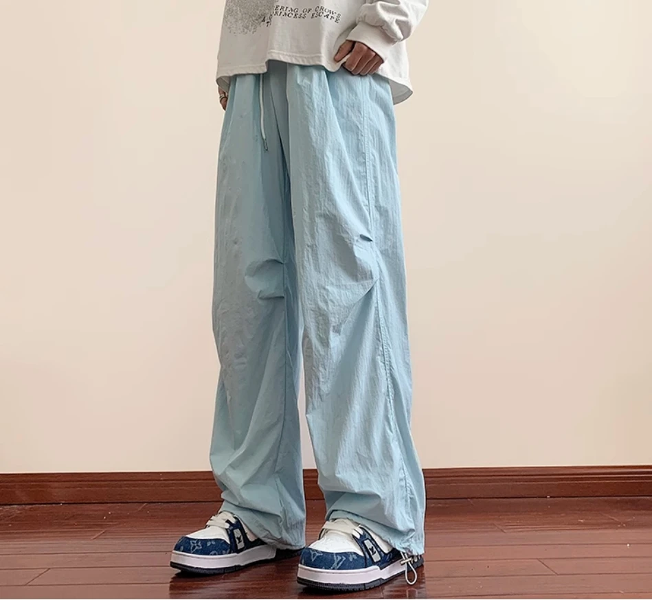 Fall/Winter 2024 Harbor Style retro color loose straight leg sweatpants Dopamine casual wide-leg overalls