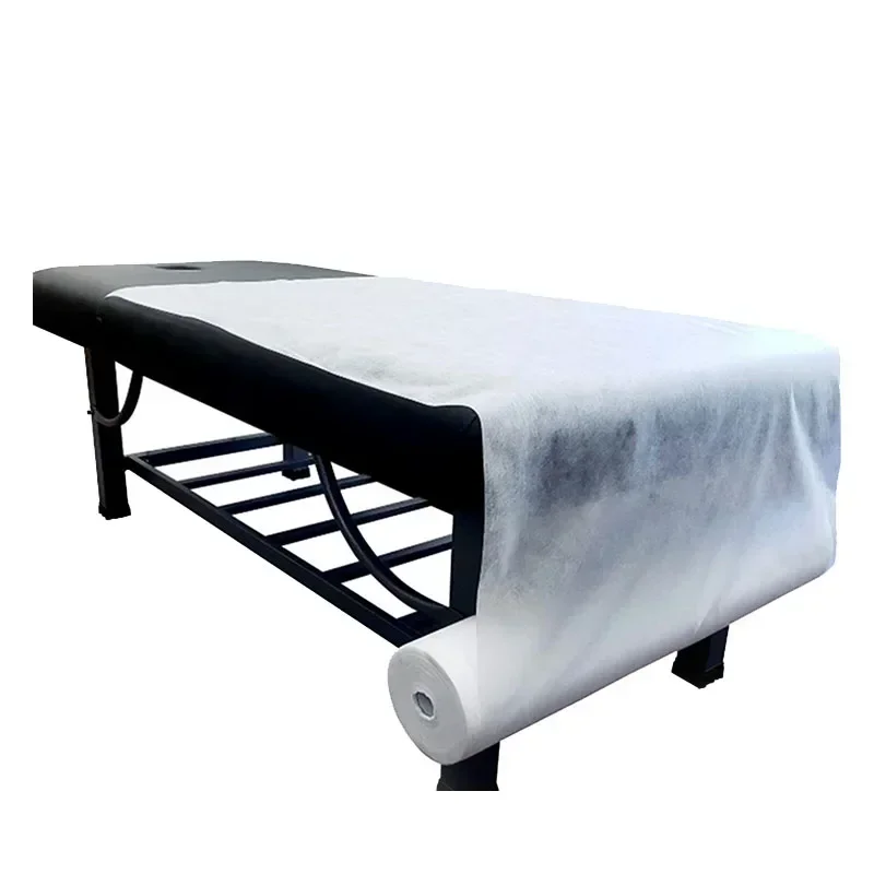 Disposable Massage Table Sheets - 50 Sheets Per Roll - Nonwoven Disposable Bed Sheets For Massage, Tattoo, SPA, Hotels