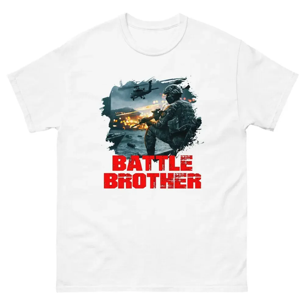 Fighting Brothers Forever Friendship Unique Gift Tee Men's 100% Cotton Casual T-shirts Loose Top Size S-3XL