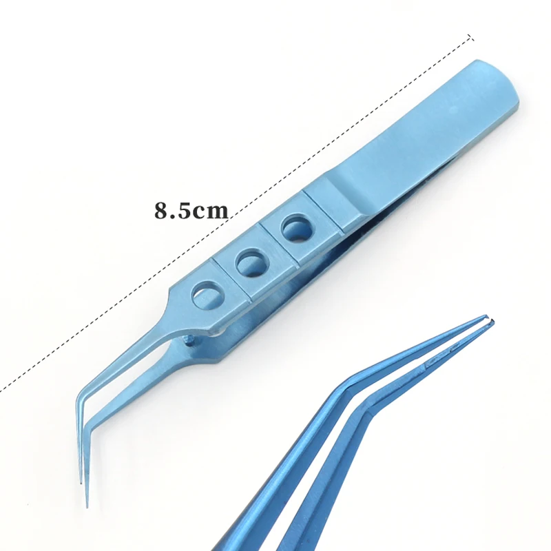 

1pcs Micros Titanium Straight/Curved /angled Hair planting Tweezers Platforms Ophthalmic Dental Forceps