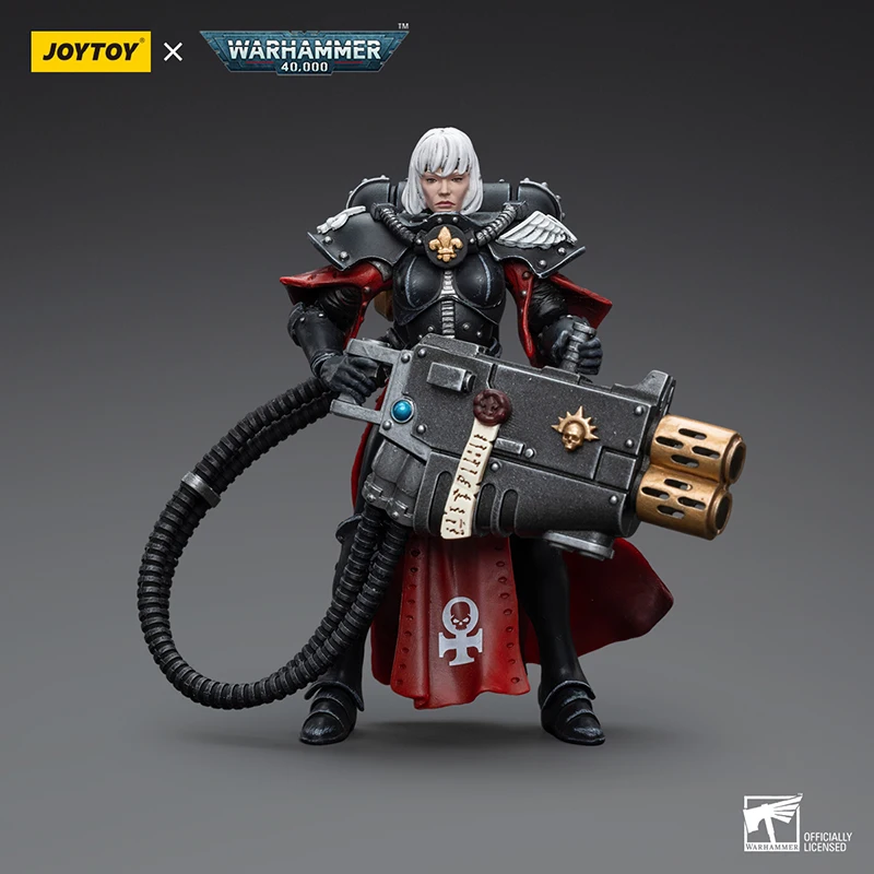 [IN STOCK]JOYTOY Warhammer 40k 1/18 Action Figures Anime10cm Adepta Sororitas Retributor with Heavy Flamer Collection Model Toy