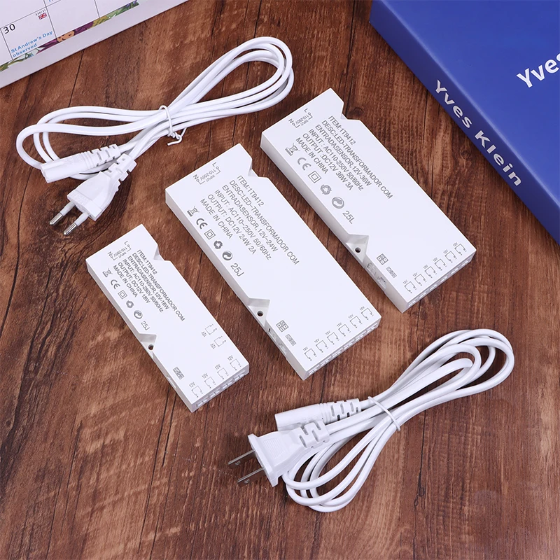 EU US Plug LED Lighting Transformer DC12V 18/24/36W Power Adapter LED Strip Driver DIY Cabinet Closet Shelf Light