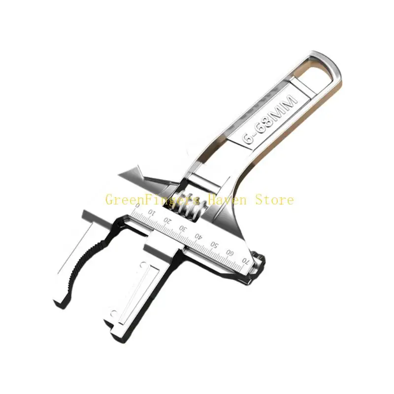 F68D Adjustable Wrench Large Open End Wrench Bathroom Short Handle Plumbing Repair Hand Tool for Bathroom Kitchen