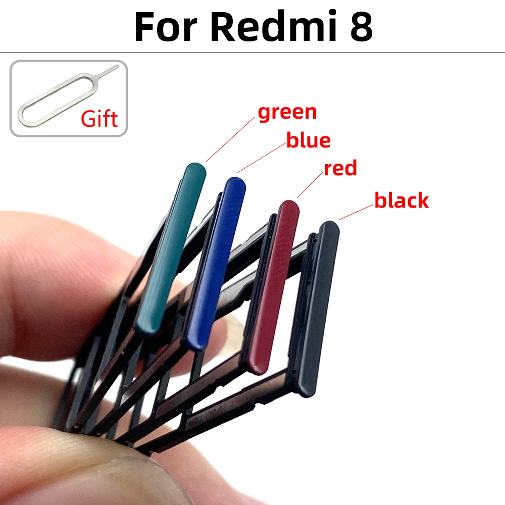 NEW Micro Nano SIM Card Holder Tray Slot Holder Adapter Socket For Xiaomi Redmi 8 8A Note 8 Pro + Pin Mobile Phone Adapter