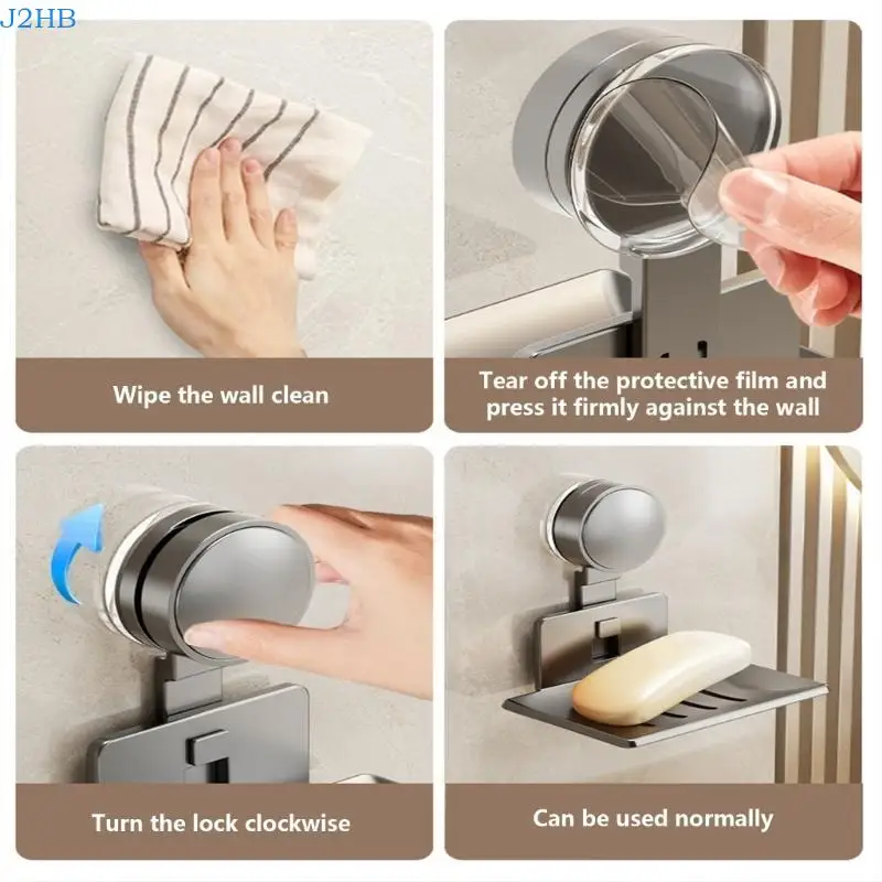 J2HB Waterproof Soap Organizers with Suction Attachment for Smooth in Wet Area