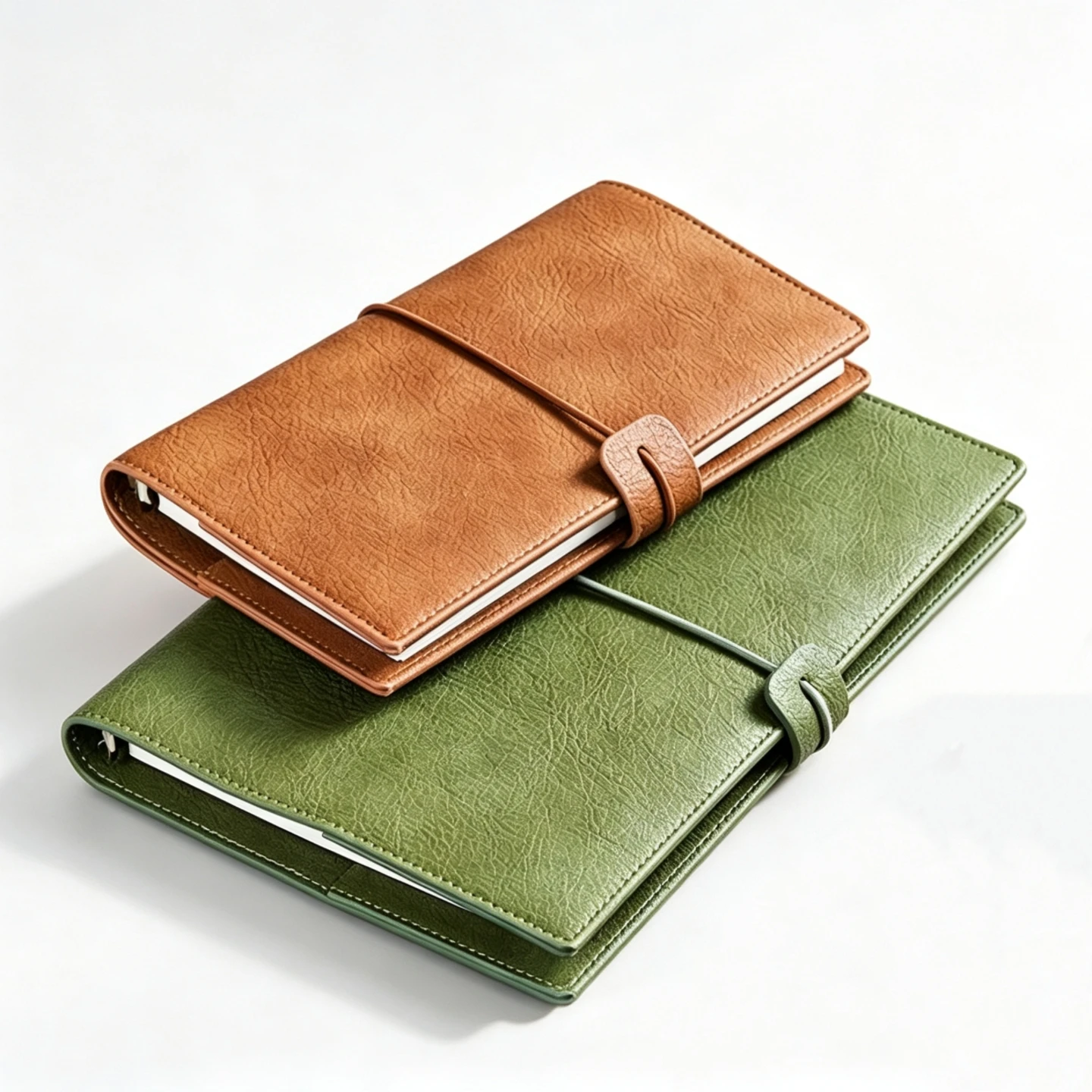 A5 Vintage Faux Leather Refillable Journal - A6Travel Ring Binder Notebook A6 Retro Soft Leather Refillable Notebook - view 6