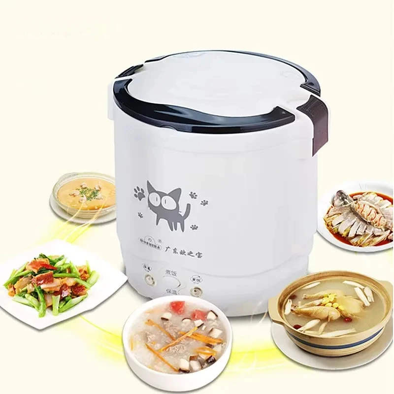 portable-electric-mini-rice-cooker-multicooker-rice-cooker-household-220v-for-car-12v-truck-24v-cooking-machine-lunch-box-warmer