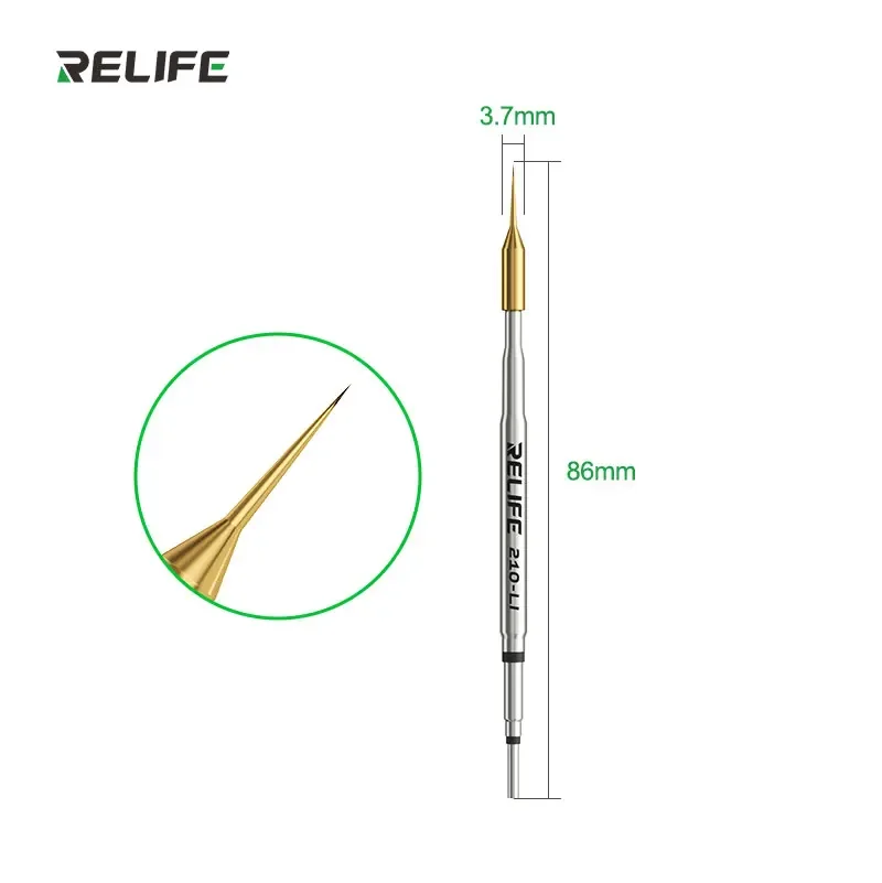 RELIFE 210-LI Präzisions-Lötspitze, 0,1mm Superfeine Kupferspitze Professionelles Schweißzubehör für Smartphone-Werkzeuge – Detail 9