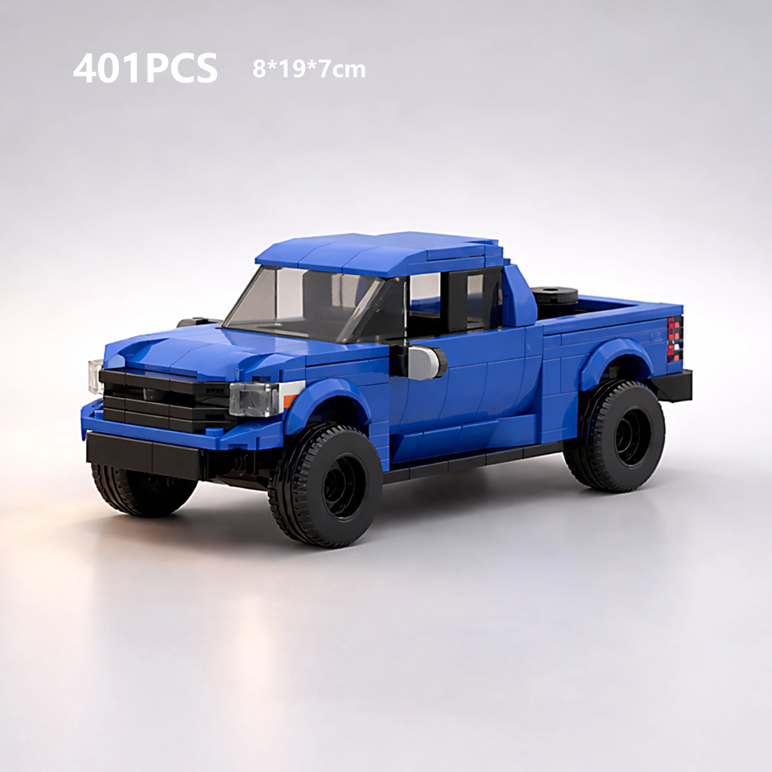 

Конструктор MOC «Внедорожный пикап» 401 деталь, 8-широкие кубики, серия Speed, модель для сборки, игрушка-подарок