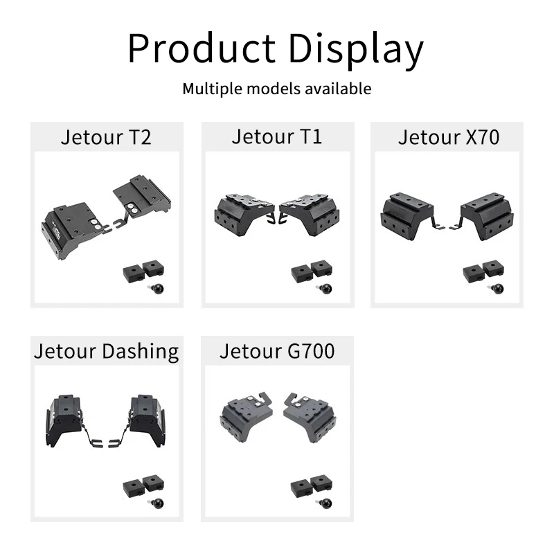 Quick-release A-pillar and hood expansion spotlight bracket for Jetour G700 (2025–2026 models) made of aluminum alloy