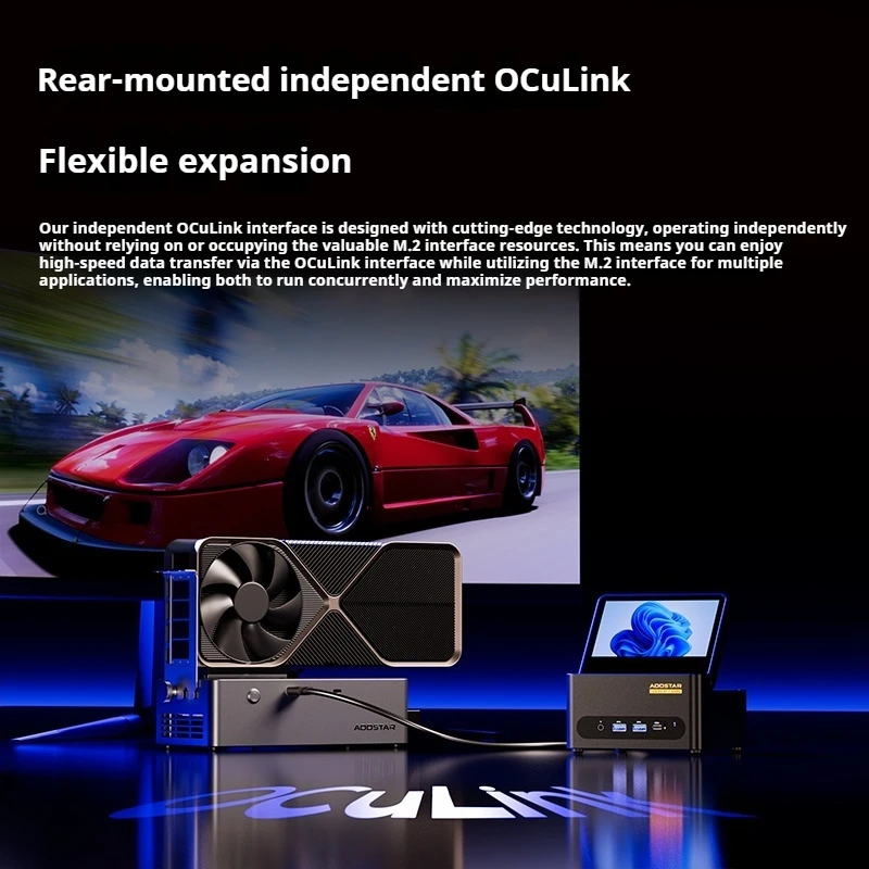 aoostar G-FLIP Intel Core 125H/155H mini console gaming office design computer desktop ultra silenzioso mini console ad alte prestazioni