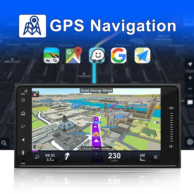 トヨタ カローラ 2008-2012用 7インチ ヘッドユニット カーラジオ ステレオ ワイヤレスCarPlay Apple Android Auto対応  バックカメラ GPSナビ BT 64GB