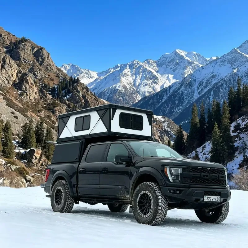 Camping Tent Hard Sided Rooftop Tent Customized Truck Camper Big Space Pickup Truck Hard Shell Roof Tent Customize