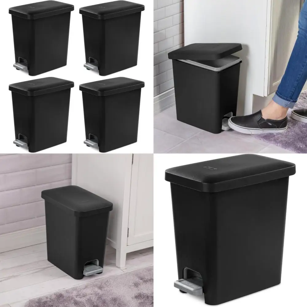 

Прямоугольный пластиковый кухонный мусорный бак со съемным вкладышем и держателем для сумки для управления отходов в помещении