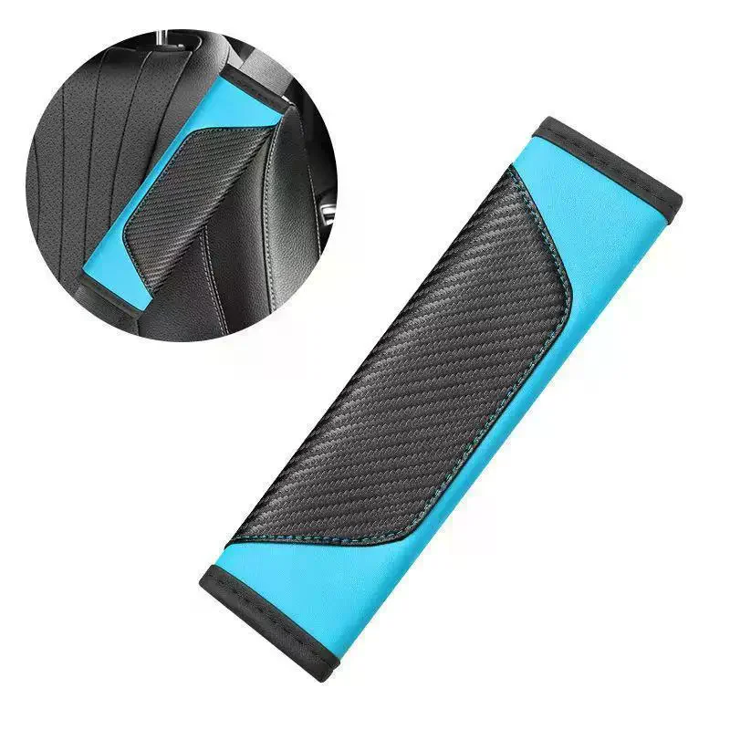 2Pcs PU Leather Safety Seat Belt Shoulder Cover Breathable Protection Padding Pad Interior Access Car Accessories - view 4