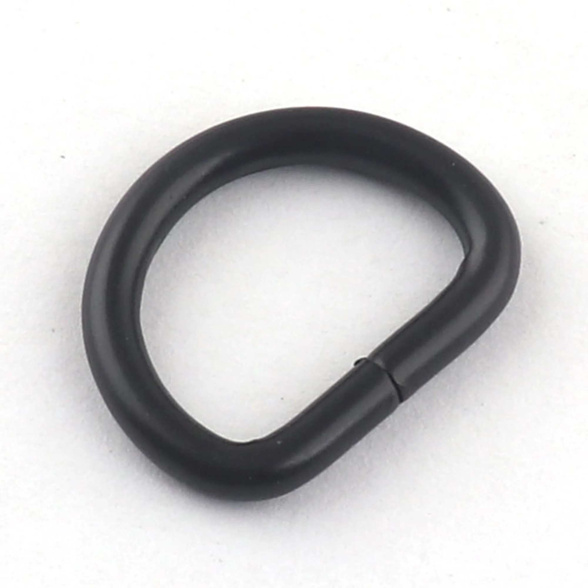 D-Shaped Metal Buckles - 17mm/Black/Half D-Ring Rings, Adjustment and Webbing Connection-10pcs