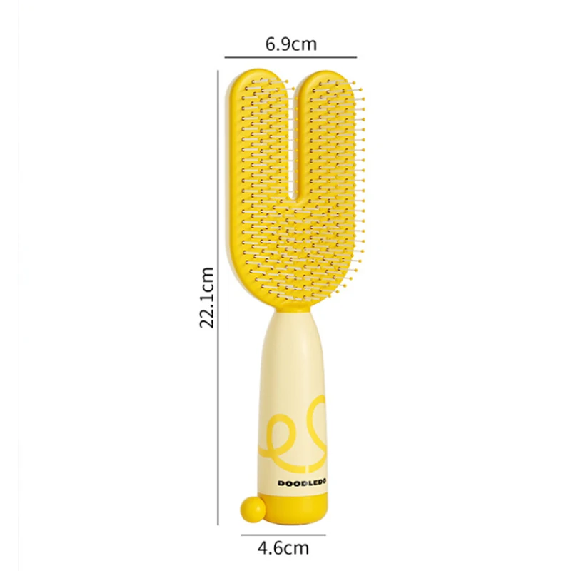 1 قطعة لطيف على شكل حرف U تصميم وسادة هوائية مشط مكافحة ساكنة رقيق أمشاط الشعر خاص لفتاة غير العقد العناية بالشعر وسادة تدليك أمشاط