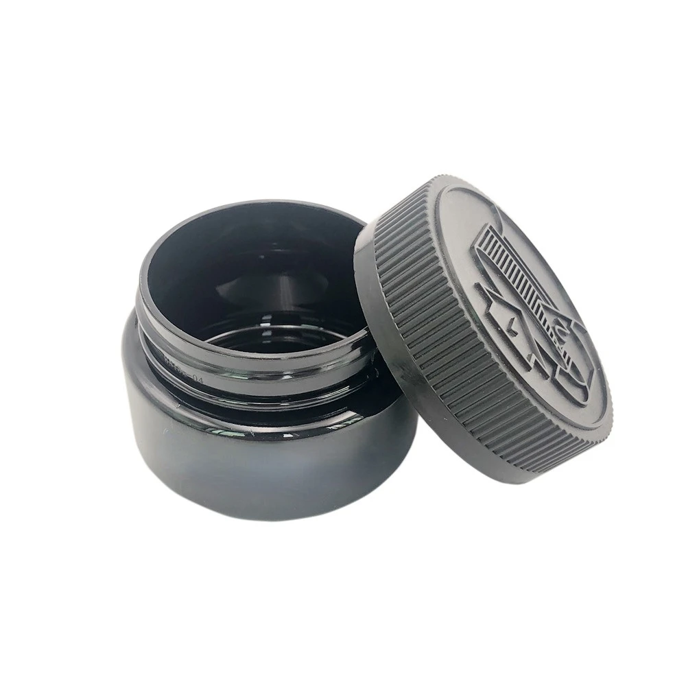 Black Concentrate Jars with Lid