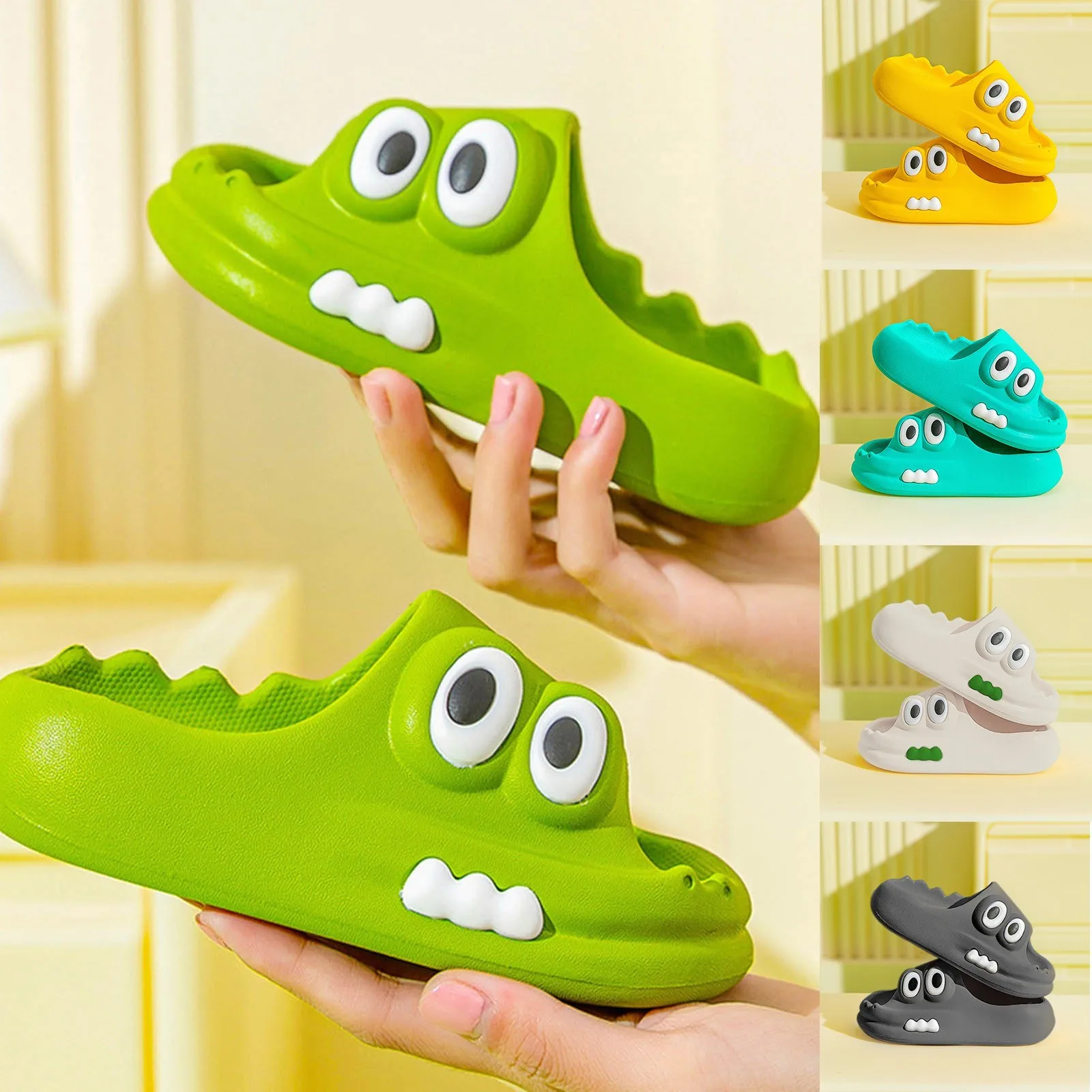 Kids Slippers Boys Girls Soft Bottom Slippers Babies Home Shoes Cartoon Pattern Children Indoor Non-slip Anti-odor Drag Footwear