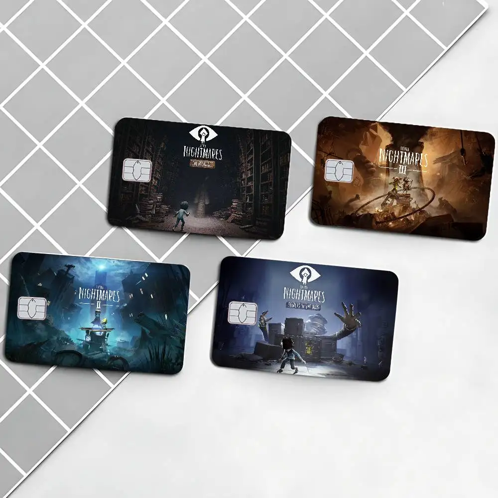 Horror L-Little Game Nightmares Anime Front Cover Film Sticker Skin for Credit Debit Card Small Large Chip
