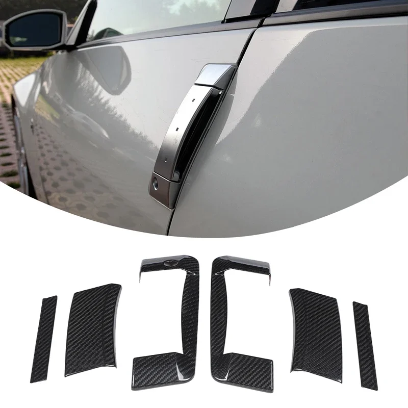 

Real Carbon Fiber For Nissan 350Z 2003-2009 Car Door Handle CoverTrim Sticker Car Accessories(LHD RHD)