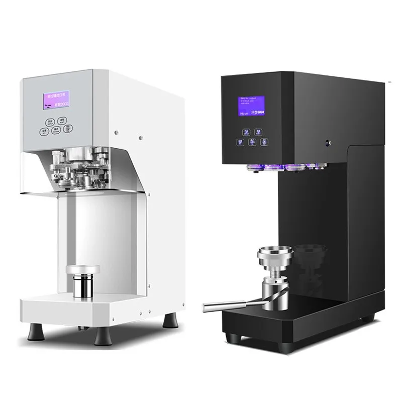 Intelligent Semi/Full-Automatic Can Sealing Machine for Bottles Cans Milk Tea Shops  Commercial Use Aluminum Lid LCD Display