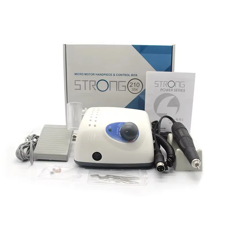 Professional nail and jewelry polishing handles, STRONG 210+102L, 105L 35K-40K nail file and jewelry polishing machine handles.