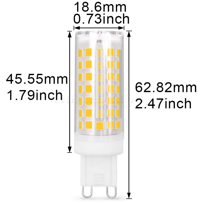 Lâmpada de led g9, 7w, 9w, 12w, 15w, ac 220v, smd2835, holofote led, iluminação, lustre, lâmpada halógena, 3000k, 4000k, 6500k