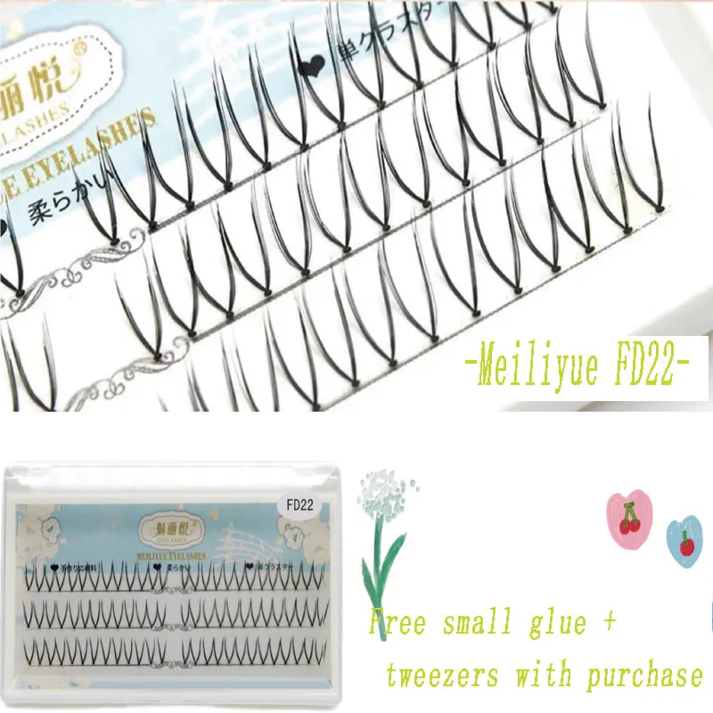 Korean U-shaped false eyelashes with the same design are naturally slender and agile, while inverted V-shaped false eyelashes