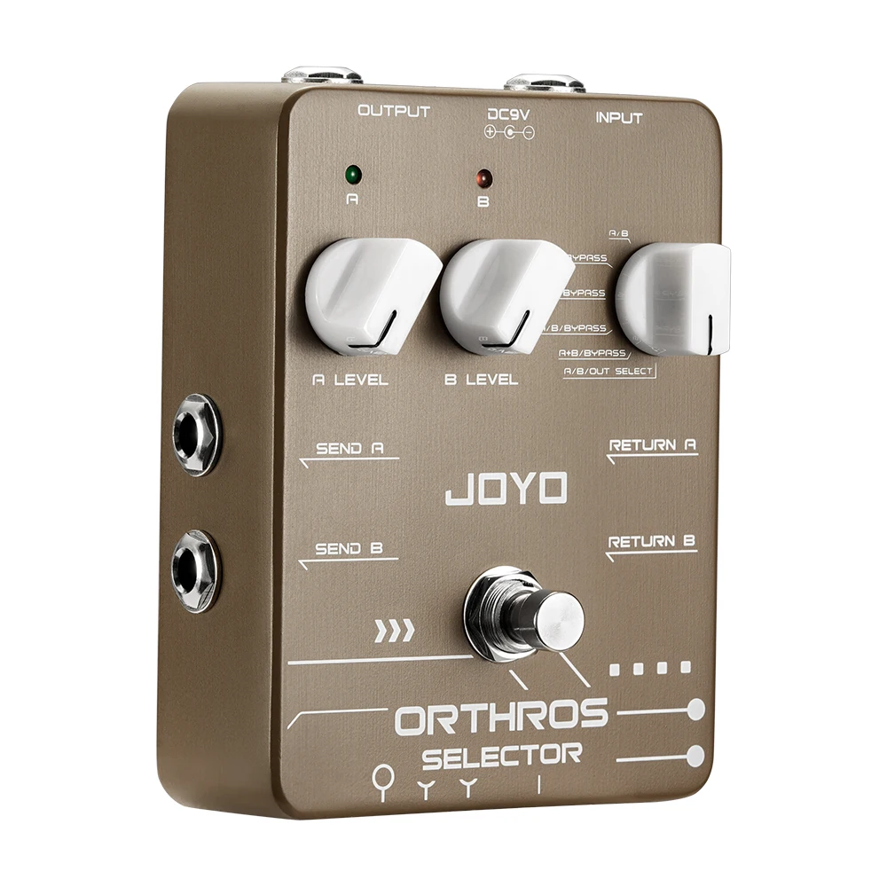 JOYO JF-24 ORTHROS SELECTOR Line Selector Guitar Pedal A/B 2 Line Loops Independent Control Connect Different Effects Pedals